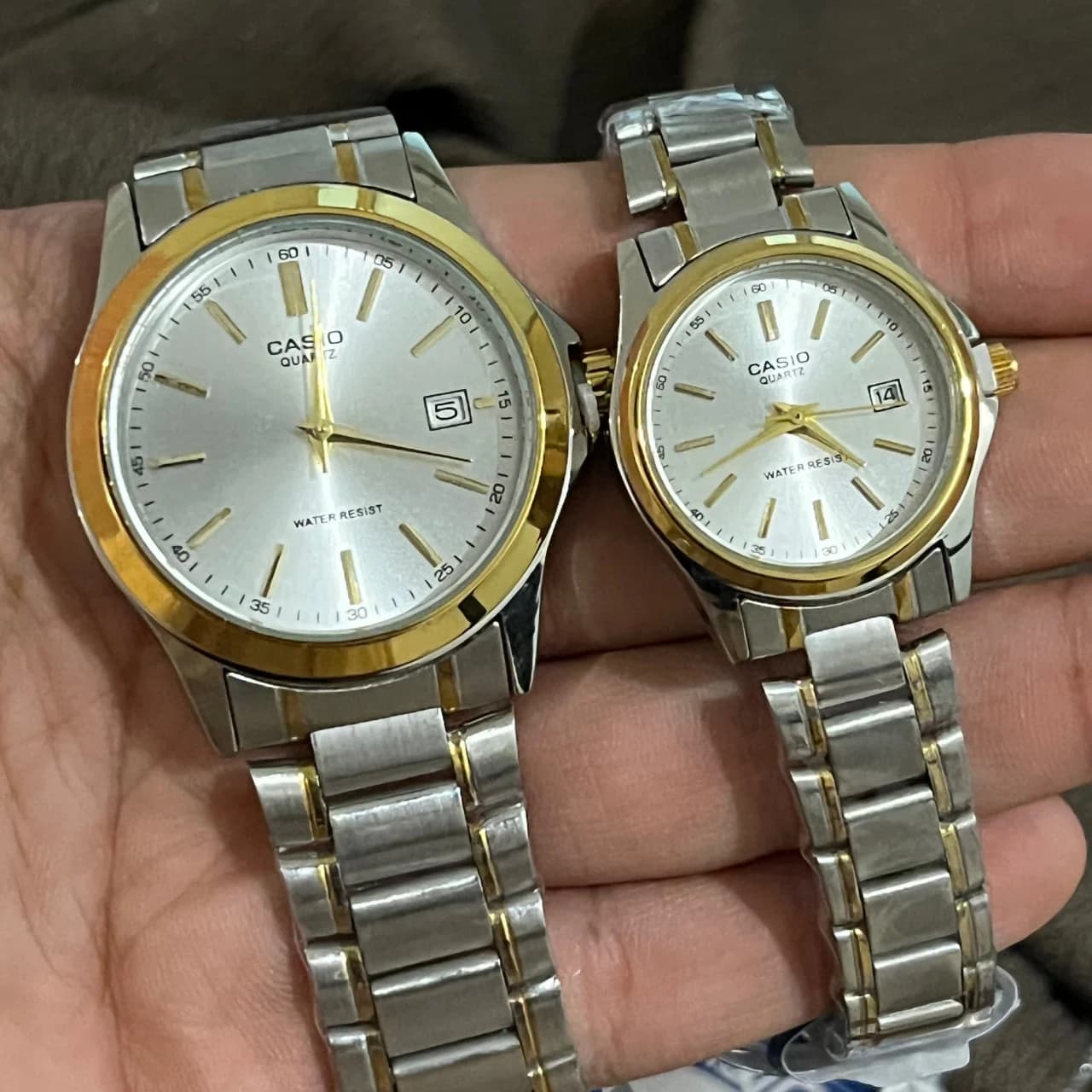 ساعت مچی دایره ای بند آهنی casio مدل quartz کد 612 — تصویر ۳
