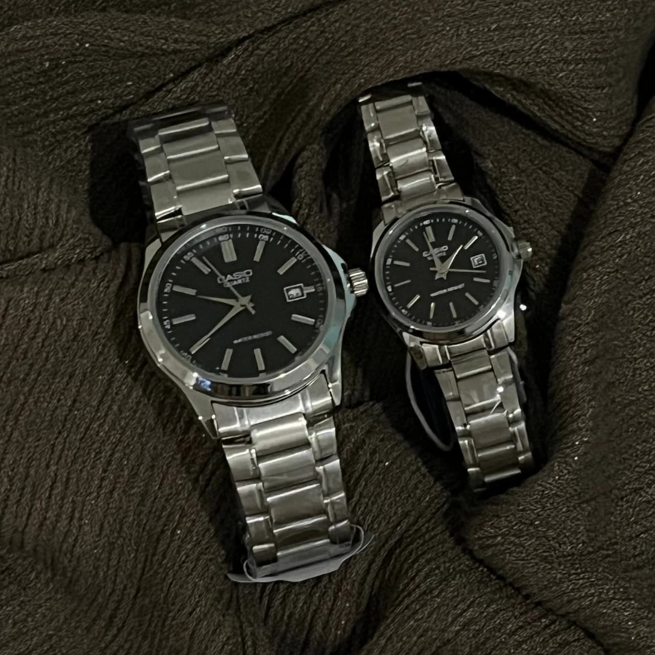 ساعت مچی دایره ای بند آهنی casio مدل quartz کد 611 — تصویر ۲