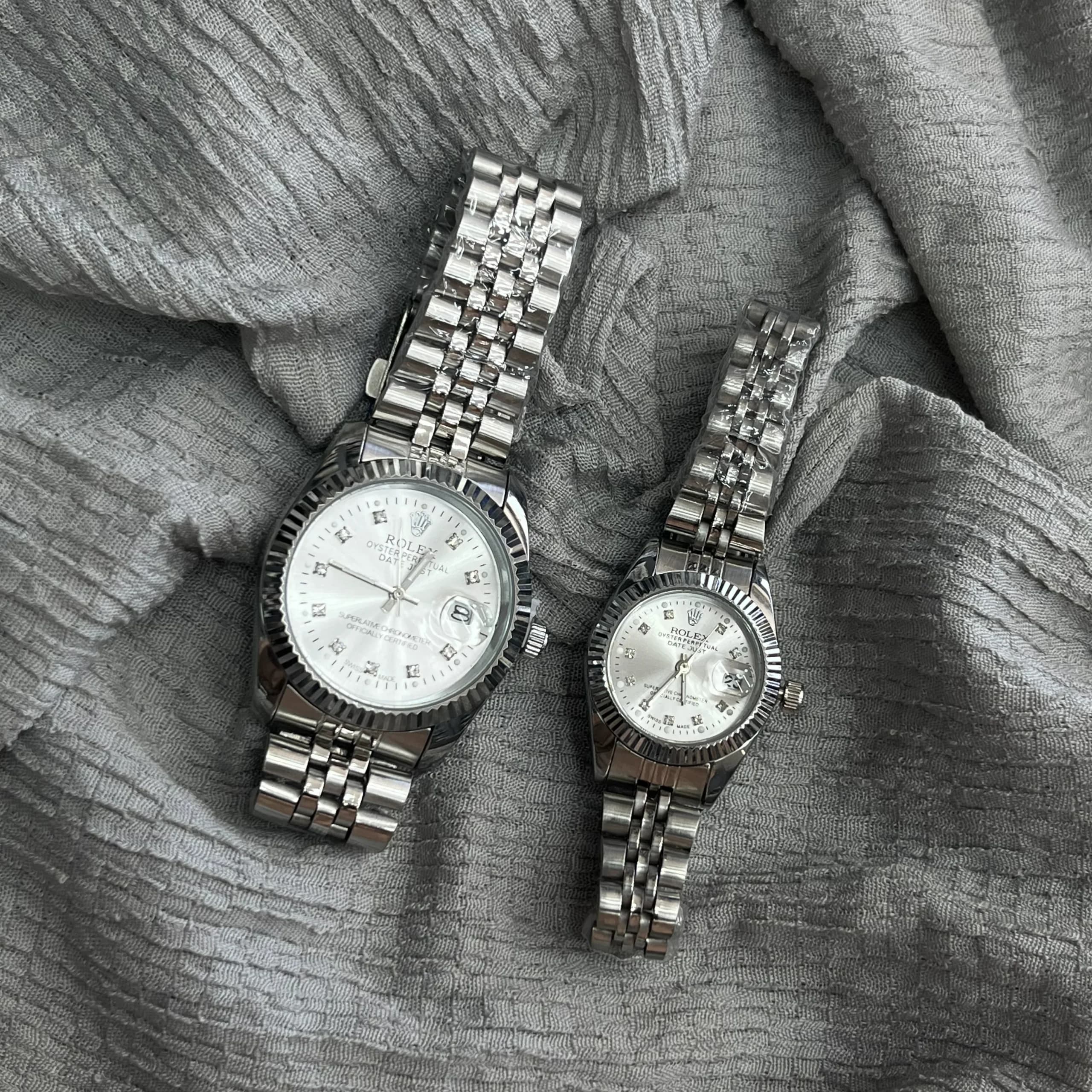 ساعت مچی دایره ای بند آهنی ROLEX مدل OYSTER PERPETUAL DATE JUST کد 607