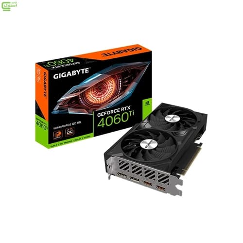 کارت گرافیک ۸ گیگابایت گیگابایت مدل GIGABYTE RTX 4060 WINDFORCE OC 8G استوک — تصویر ۳