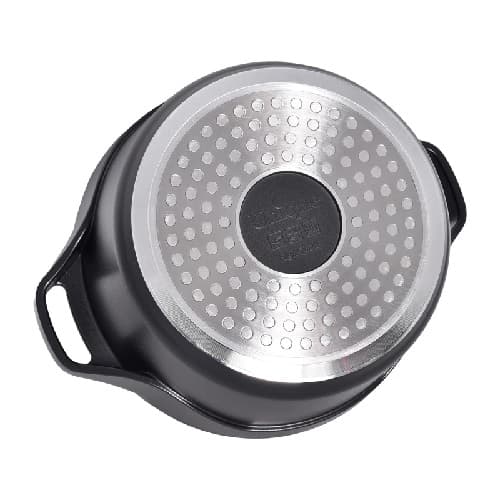 تابه سایز 28 گرانیت دسته سیلیکون یونیک طرح هلیوس — تصویر ۵