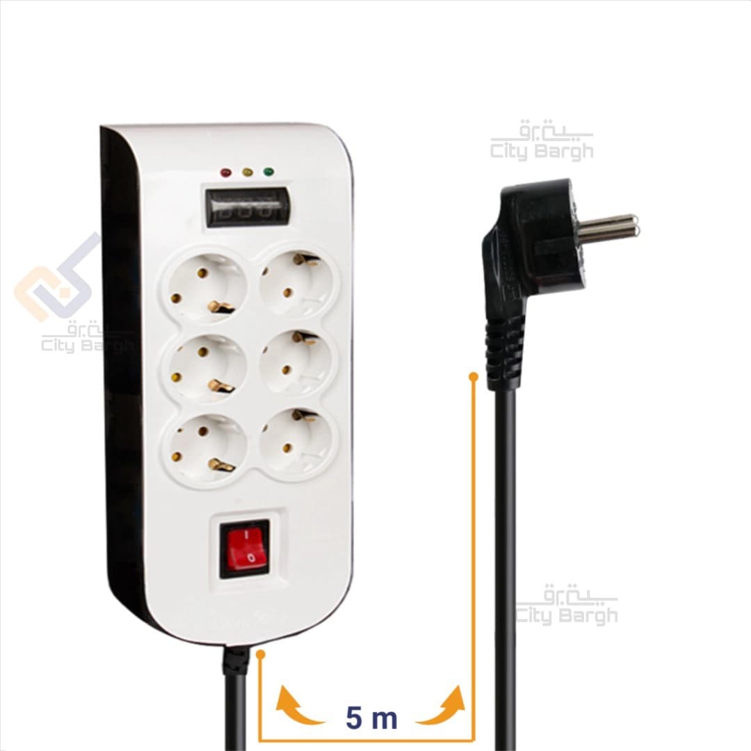 محافظ 6 خانه دیجیتال 5 متری پارت الکتریک کد 8796 — تصویر ۵