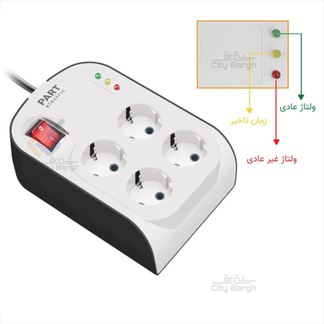 محافظ 4 خانه 1/8 متری پارت الکتریک کد 8791 — تصویر ۳