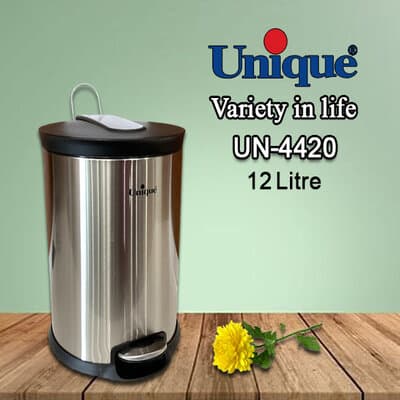 سطل زباله استیل 12 لیتر با آرام بند یونیک