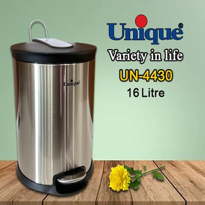 سطل زباله استیل 16 لیتر با آرام بند یونیک