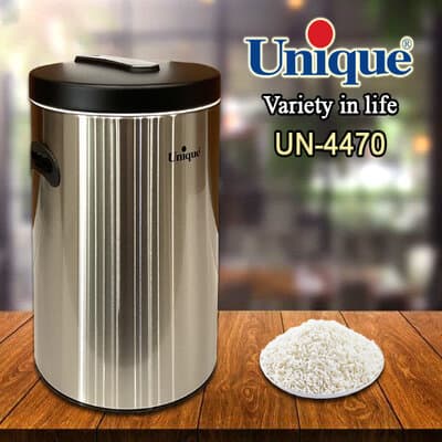 سطل برنج 16 کیلویی بدون پیمانه استیل یونیک — تصویر ۲