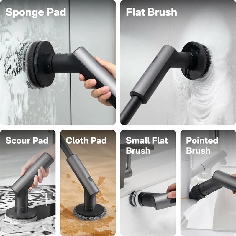 برس و اسکرابر شارژی چند منظوره HOTO Electric Spin Scrubber — تصویر ۵