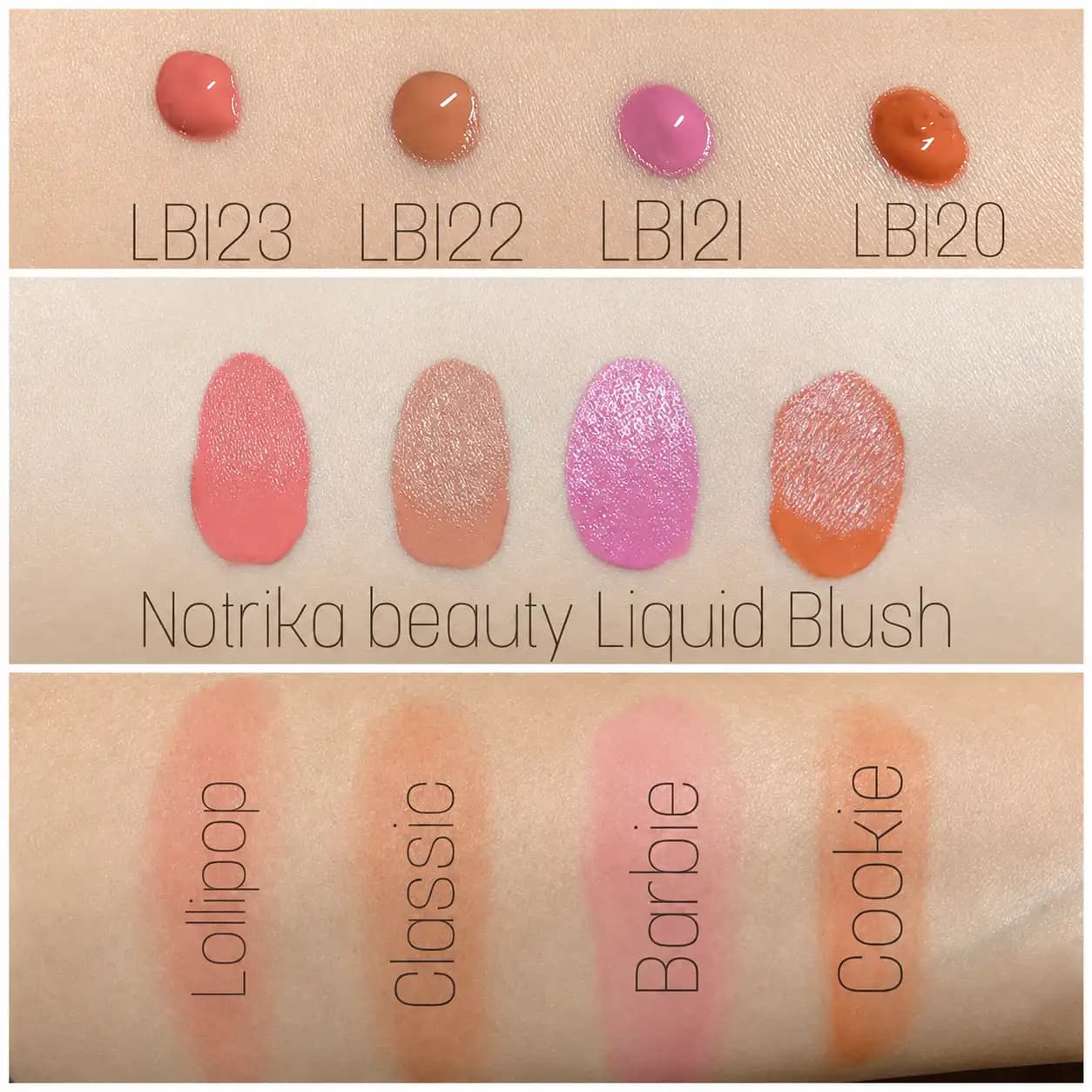 رژگونه مایع نوتریکا رنگ LB124 — تصویر ۳