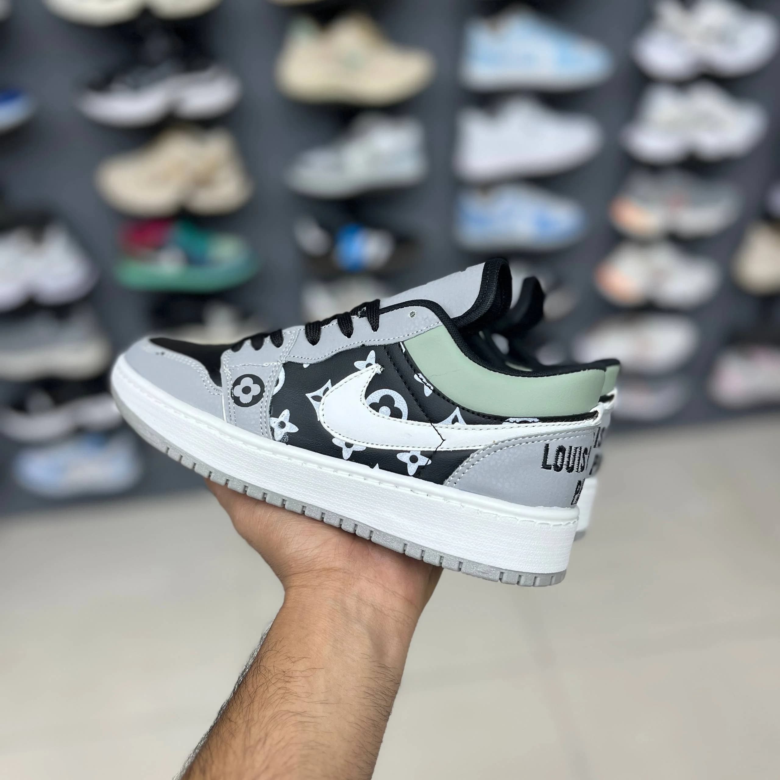 کتونی جردن 1 لویی ویتون Jordan 1 Louis Vuitton کد 465 — تصویر ۴