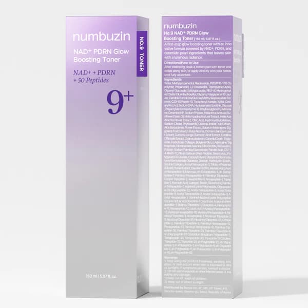 تونر جوانساز و روشن کننده شماره ۹ نامبوزین numbuzin No.9 NAD+ PDRN Glow Boosting Toner — تصویر ۵