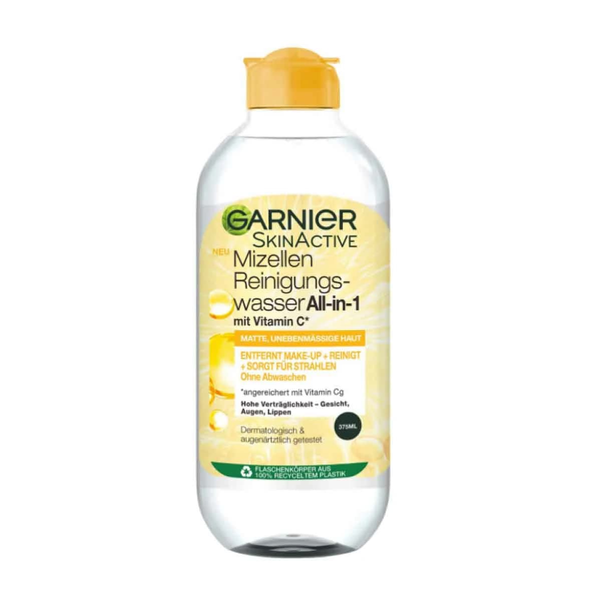 میسلار واتر آبرسان و درخشان کننده پوست گارنیر Garnier مدل ویتامین سی VITAMIN C