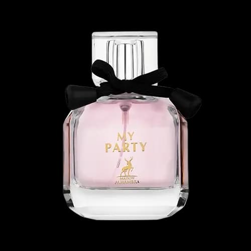 عطر و ادکلن الحمبرا ایو سن لورن مون پاریس (مای پارتی) ادو پرفیوم 100 میلی لیتر شرکتی | Alhambra My Party 100ml EDP — تصویر ۳
