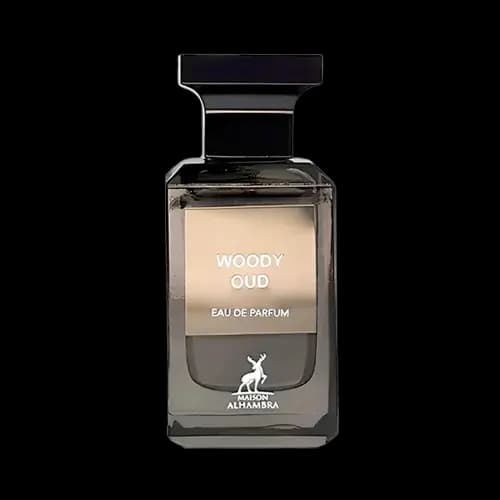 عطر و ادکلن الحمبرا تام فورد عود وود (وودی عود) ادو پرفیوم 80 میلی لیتر شرکتی | Alhambra Woody Oud 80ml EDP — تصویر ۲