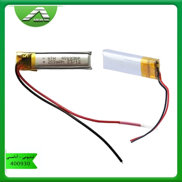 باتری لیتیومی آدامسی (280mAh) 400930 — تصویر ۲