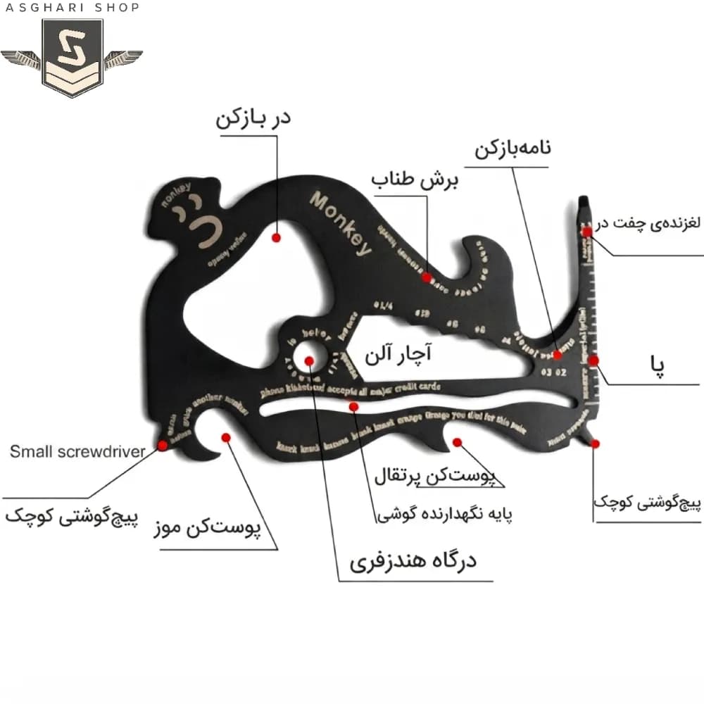 ابزار چندکاره جیبی مدل میمون (Monkey Multi-Tool) — تصویر ۴