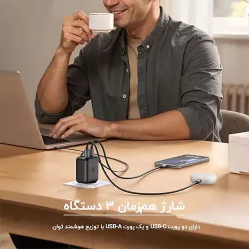 شارژر دیواری 35 وات 3 پورت مک دودو مدل CH-1280 — تصویر ۷