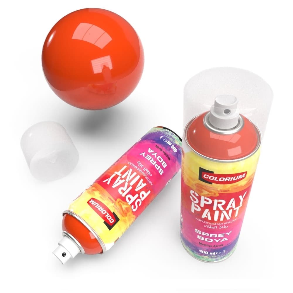 اسپری رنگ اکریلیک پرتقالی رال 2004 کلوریوم – Colorium – RAL2004 – Orange – Spray Paint