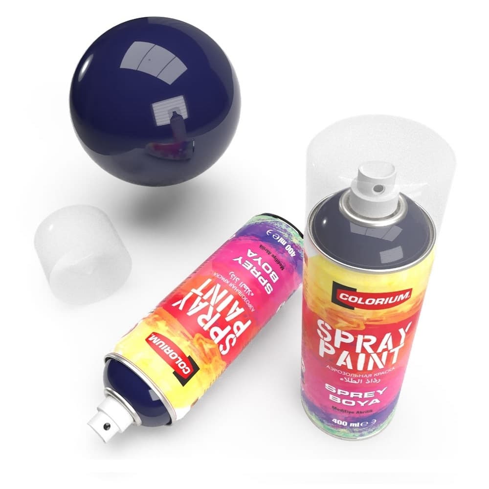 اسپری رنگ اکریلیک آبی سرمه ای رال 5002 کلوریوم – Colorium – RAL5002 – Navy Blue – Spray Paint
