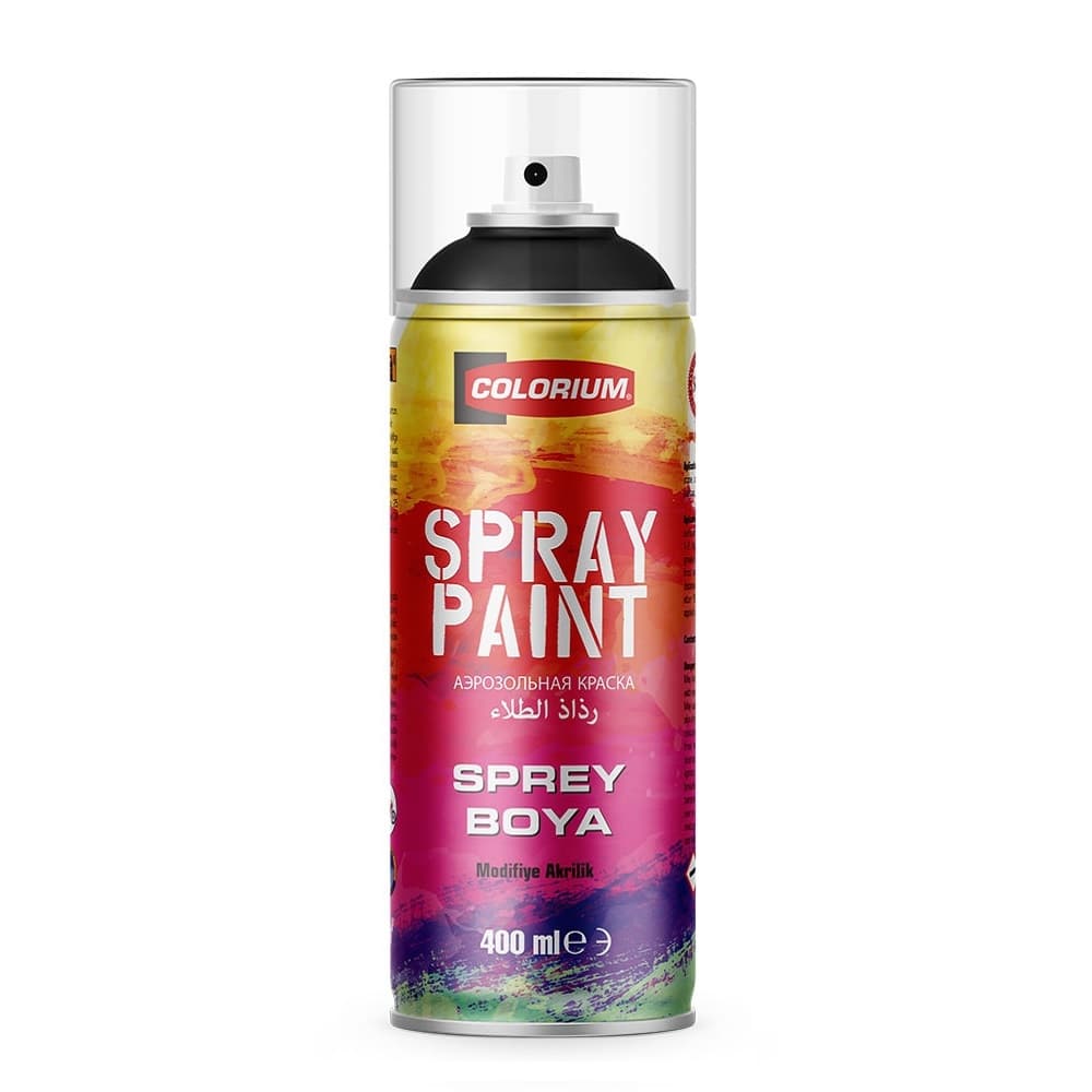 اسپری رنگ آکریلیک مشکی براق رال 9005 کلوریوم – Colorium – RAL 9005-M – Glossy Black – Spray Paint