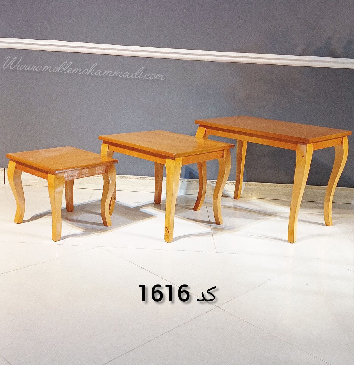 میز عسلی کد1616 شامل دو عسلی و جلومبلی — تصویر ۴
