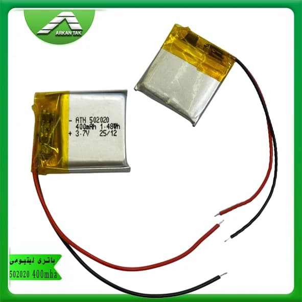 باتری لیتیومی آدامسی 502020 400mAh — تصویر ۲