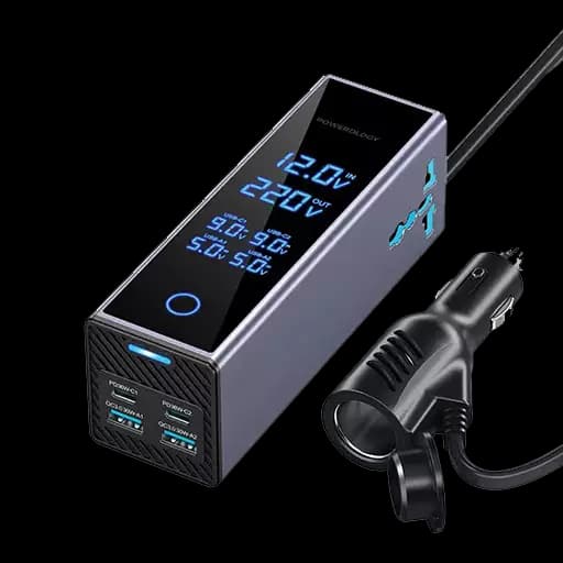 اینورتر خودرویی ۳۰۰ وات پاورولوژی مدل PWCUQC044