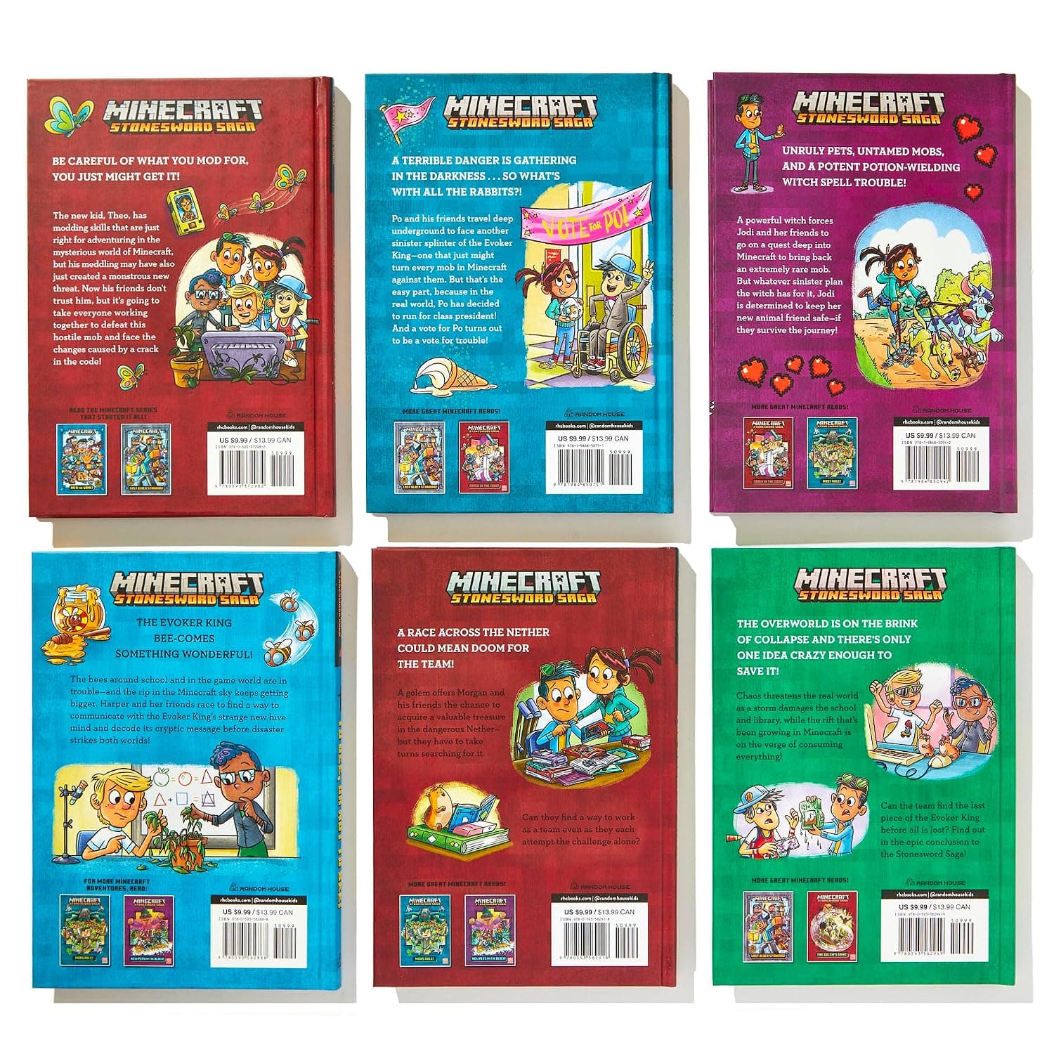 پک Minecraft Stonesword Saga Books 1-6 مجموعه 6 جلدی حماسه شمشیر سنگی ماینکرفت — تصویر ۴