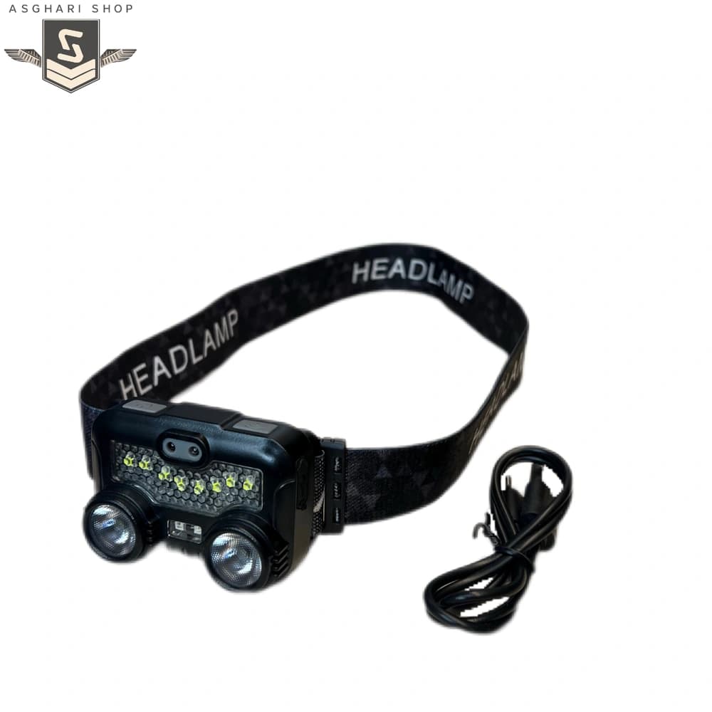 چراغ پیشانی شارژی LED چندحالته مدل Headlamp — تصویر ۳