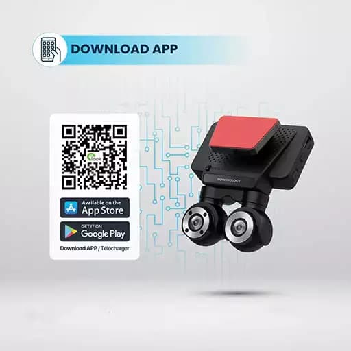 دشکم و دوربین 4k ثبت وقایع خودرو با دو دلنز پاورولوژی مدل p4kcam108 — تصویر ۴