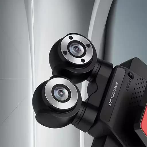 دشکم و دوربین 4k ثبت وقایع خودرو با دو دلنز پاورولوژی مدل p4kcam108 — تصویر ۲