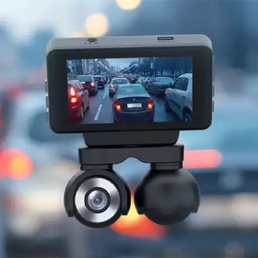 دشکم و دوربین 4k ثبت وقایع خودرو با دو دلنز پاورولوژی مدل p4kcam108 — تصویر ۳