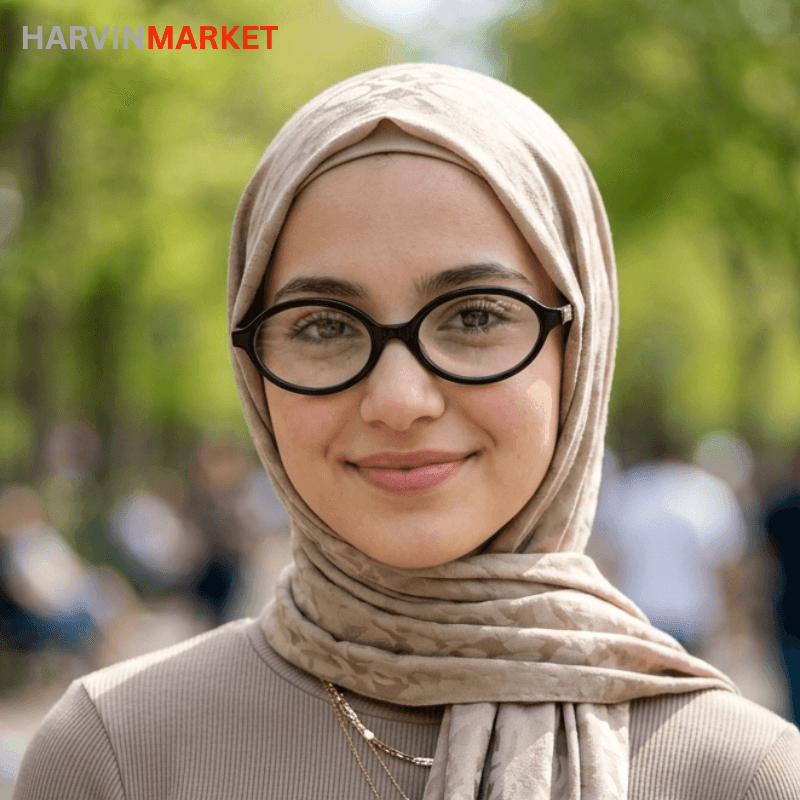 عینک طبی زنانه و مردانه مشکی مدل بیضی کلاسیک — تصویر ۸