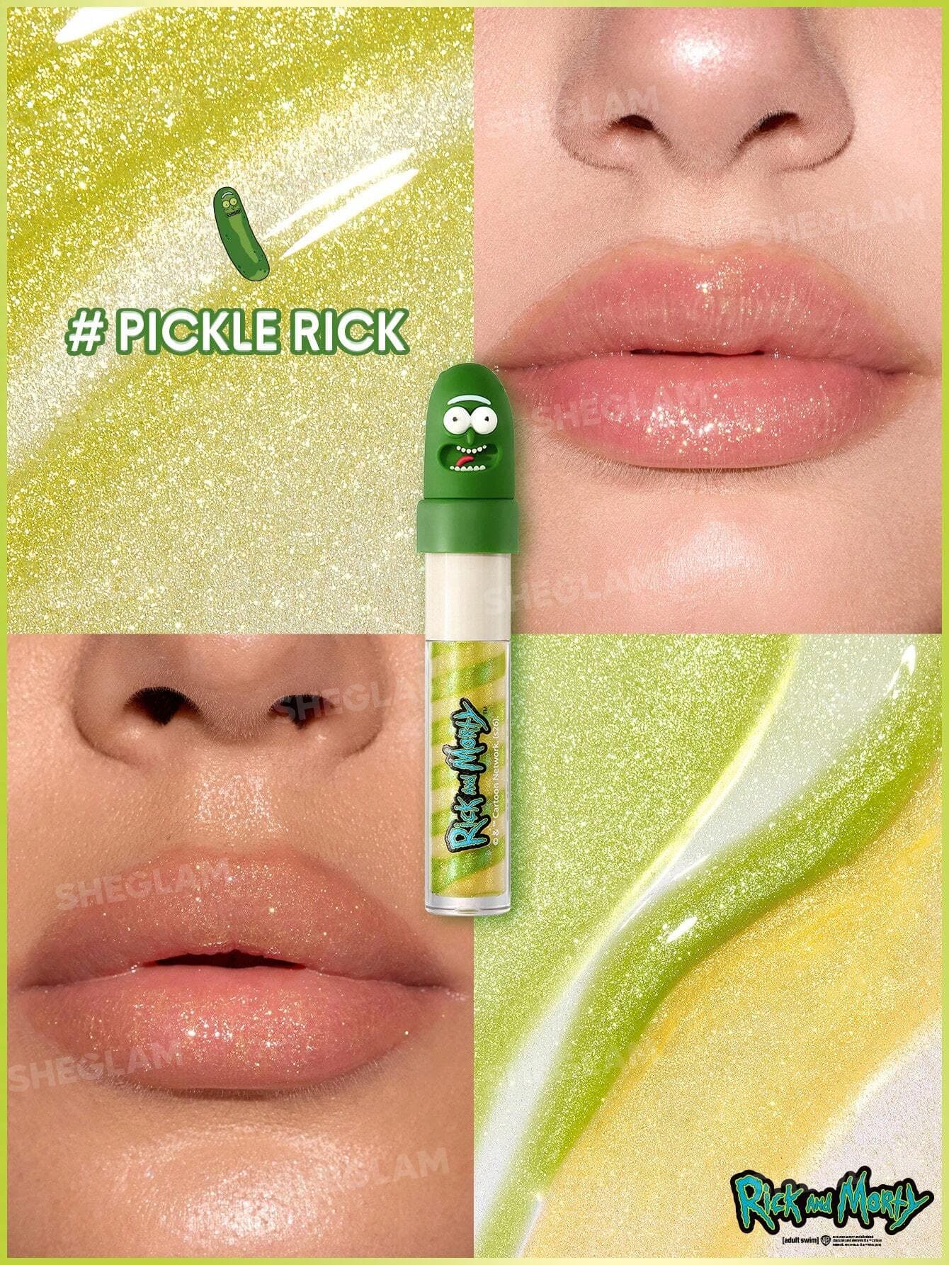 لیپ گلاس شیگلم ریک اند مورتی Multiverse Swirl | رنگ Pickle Rick — تصویر ۲