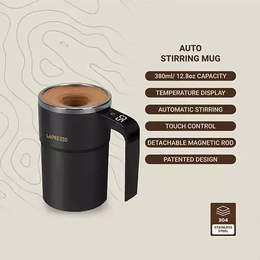 ماگ همزن مغناطیسی خودکار لپرِسو ظرفیت 380 میلی‌لیتر مدل LPCFFM0018 — تصویر ۷