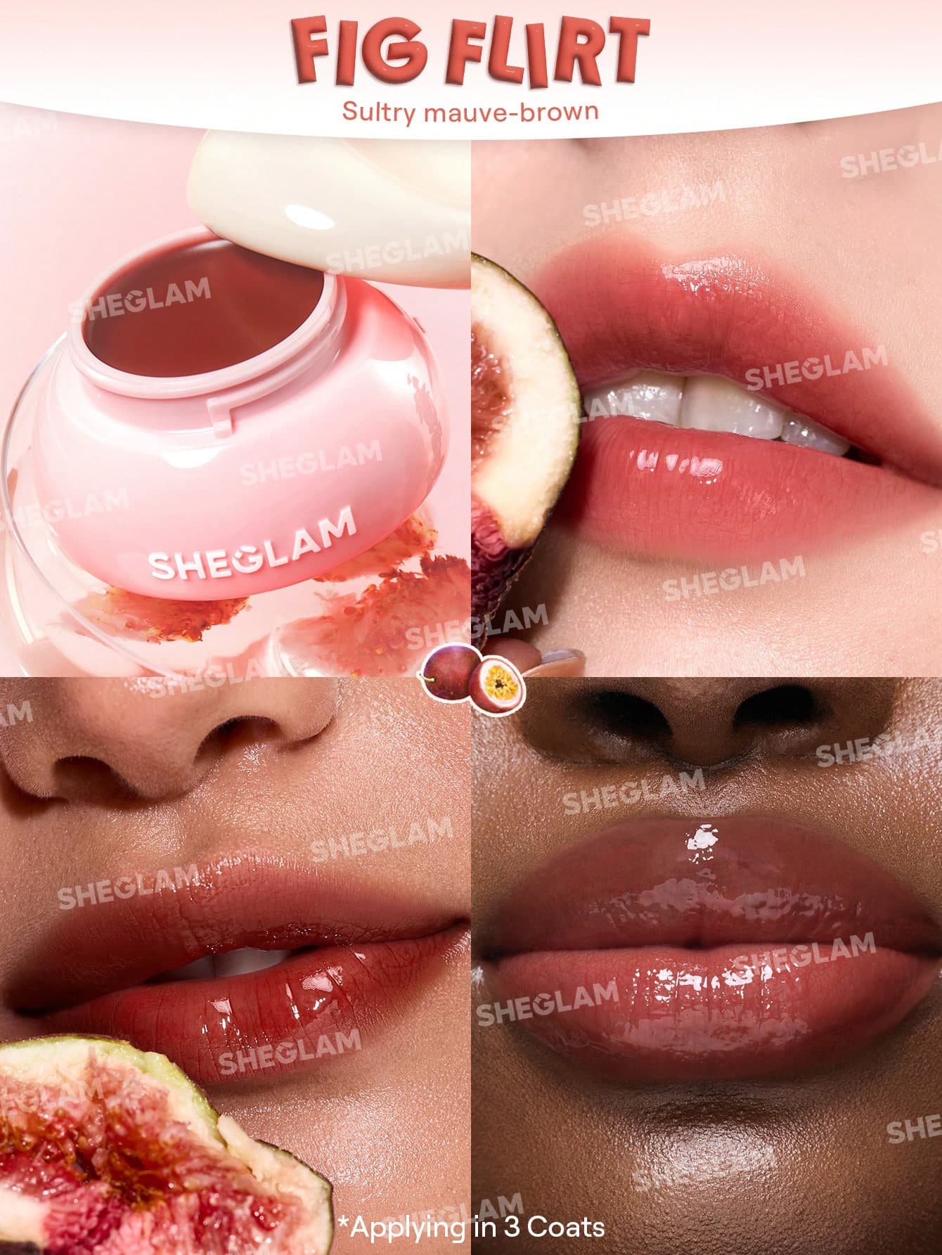 مربای لب شیگلم Hydra Jelly Pocket Lip Jam | رنگ Fig Flirt — تصویر ۲