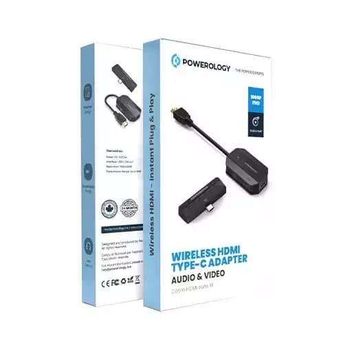 دانگل انتقال تصویر بی سیم HDMI به پورت تایپ سی پاورولوژی مدل PHDMACBK — تصویر ۴