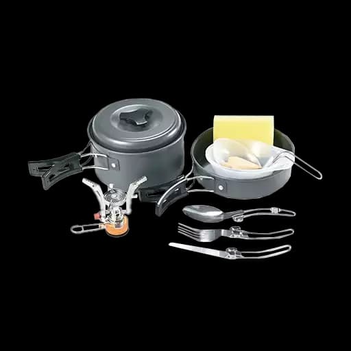 ست ظروف و گاز آشپزی کمپینگ ۱۰ در ۱ گرین لاین مدل GN10N1COOKBK