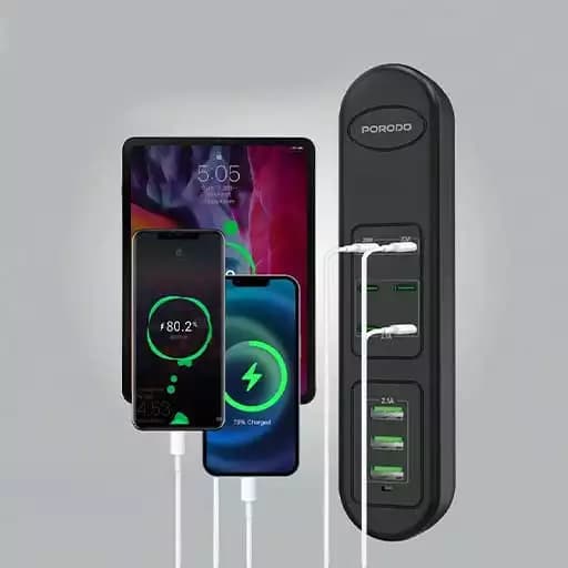 هاب شارژ مولتی پورت ۵۰ وات پرودو مدل PD-FWCH032-BK — تصویر ۷