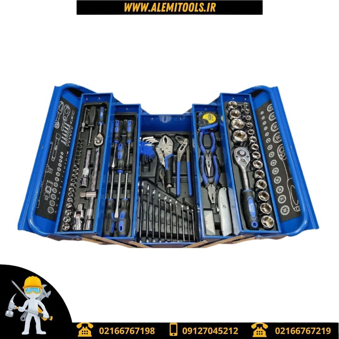 جعبه ابزار باس مدل BS-TOLS-85 مجموعه ۸۵ عددی فلزی
