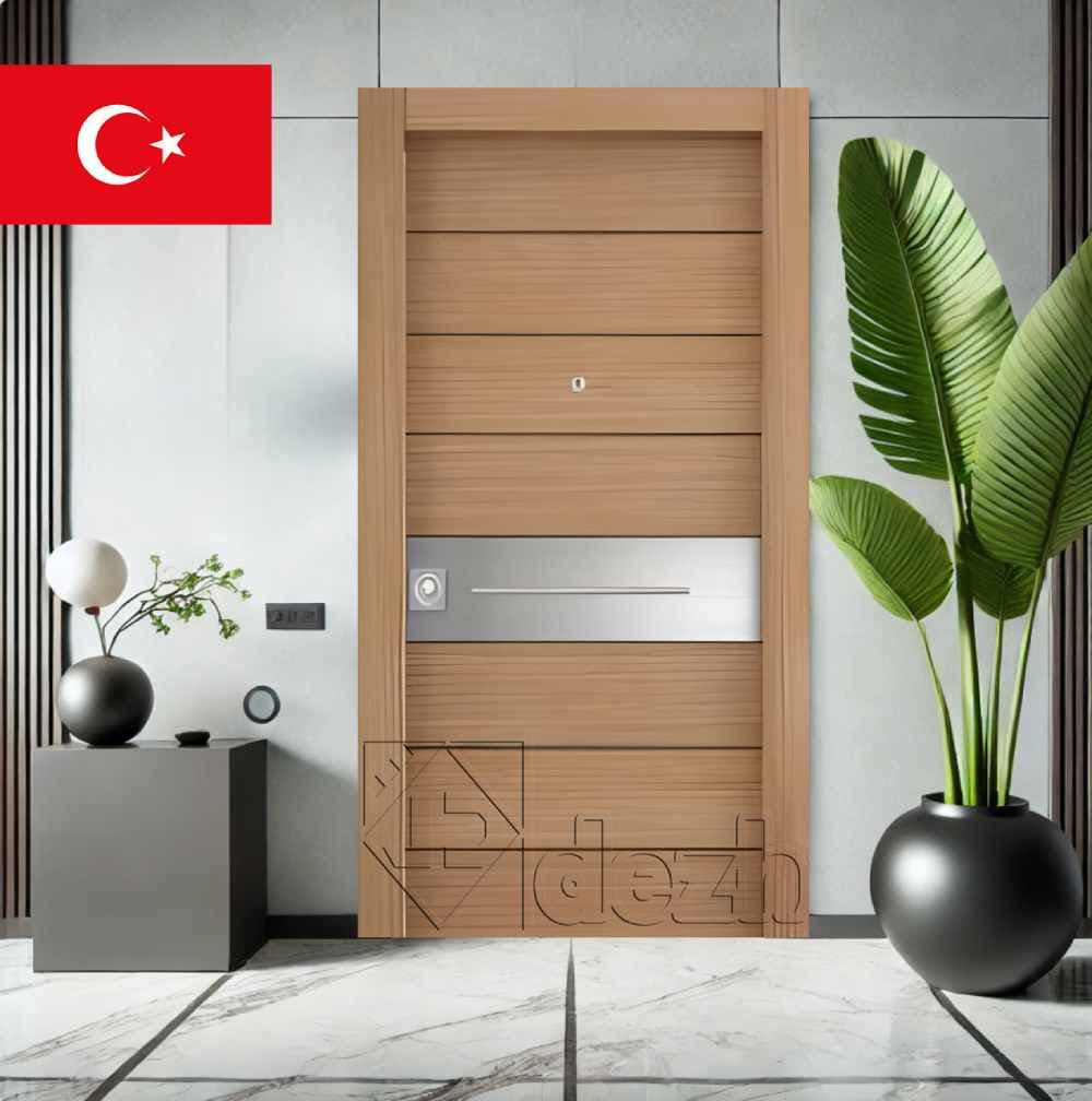 درب ضد سرقت ترک قهوه ای مدرن مدل DZ-602