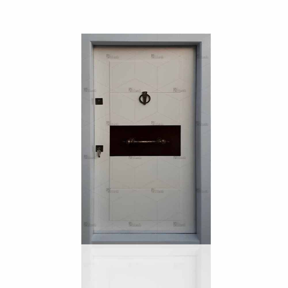 درب ضد سرقت مدرن درجه یک سفید تک لنگه مدل DZ-130 — تصویر ۲