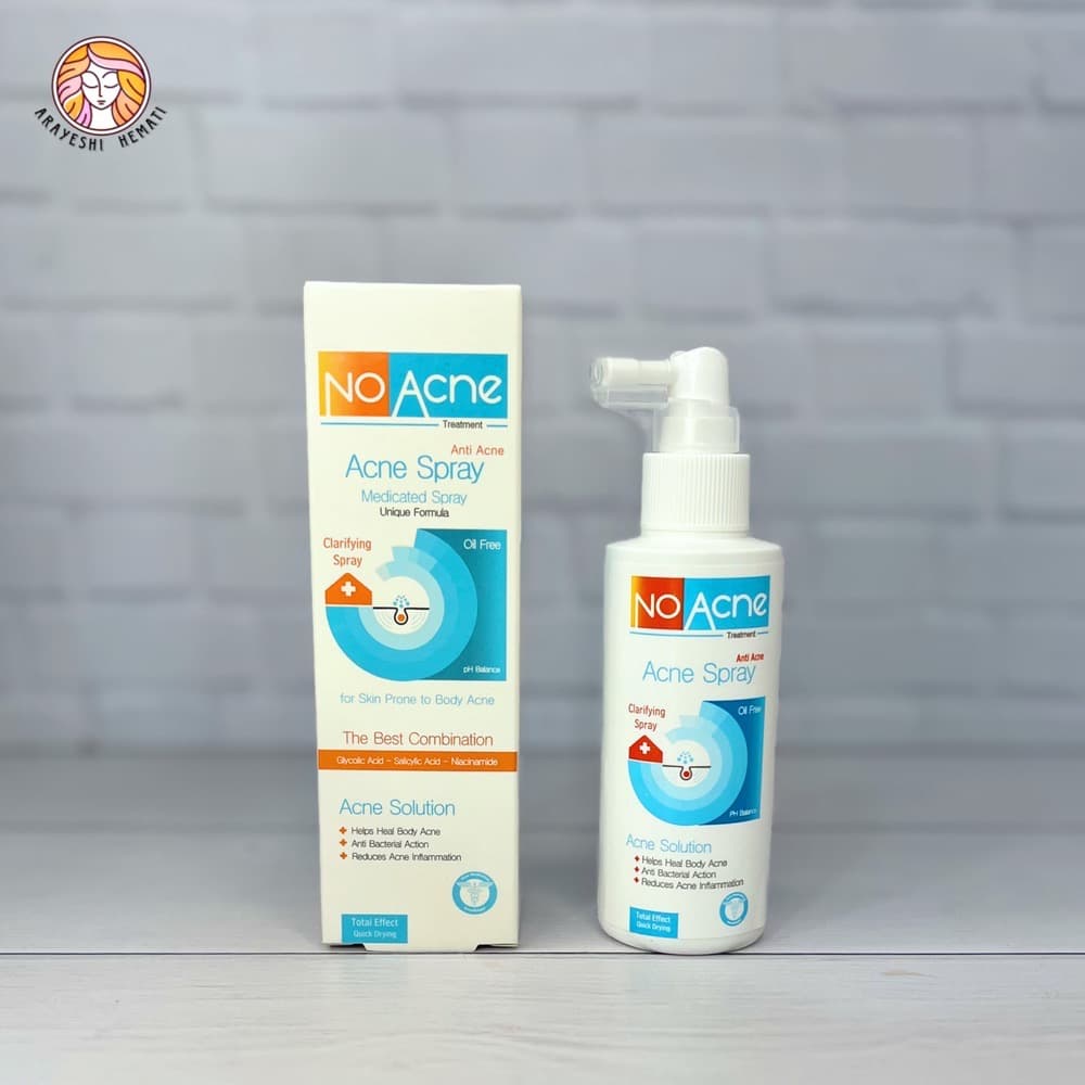 اسپری بدن ضدجوش مناسب پوست های چرب و جش دار نو آکنه NO ACNE