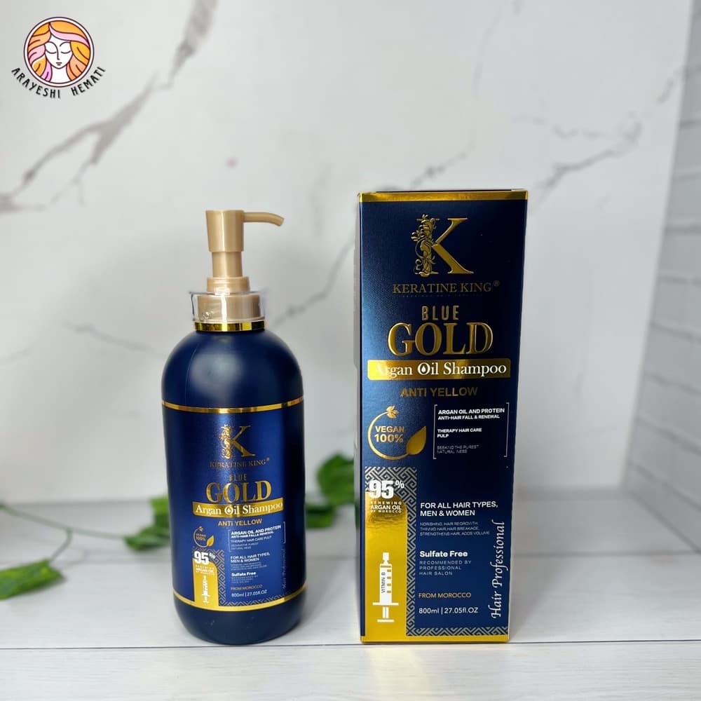 شامپو مو کراتین کینگ بلو گلد KERATINE KING — تصویر ۲