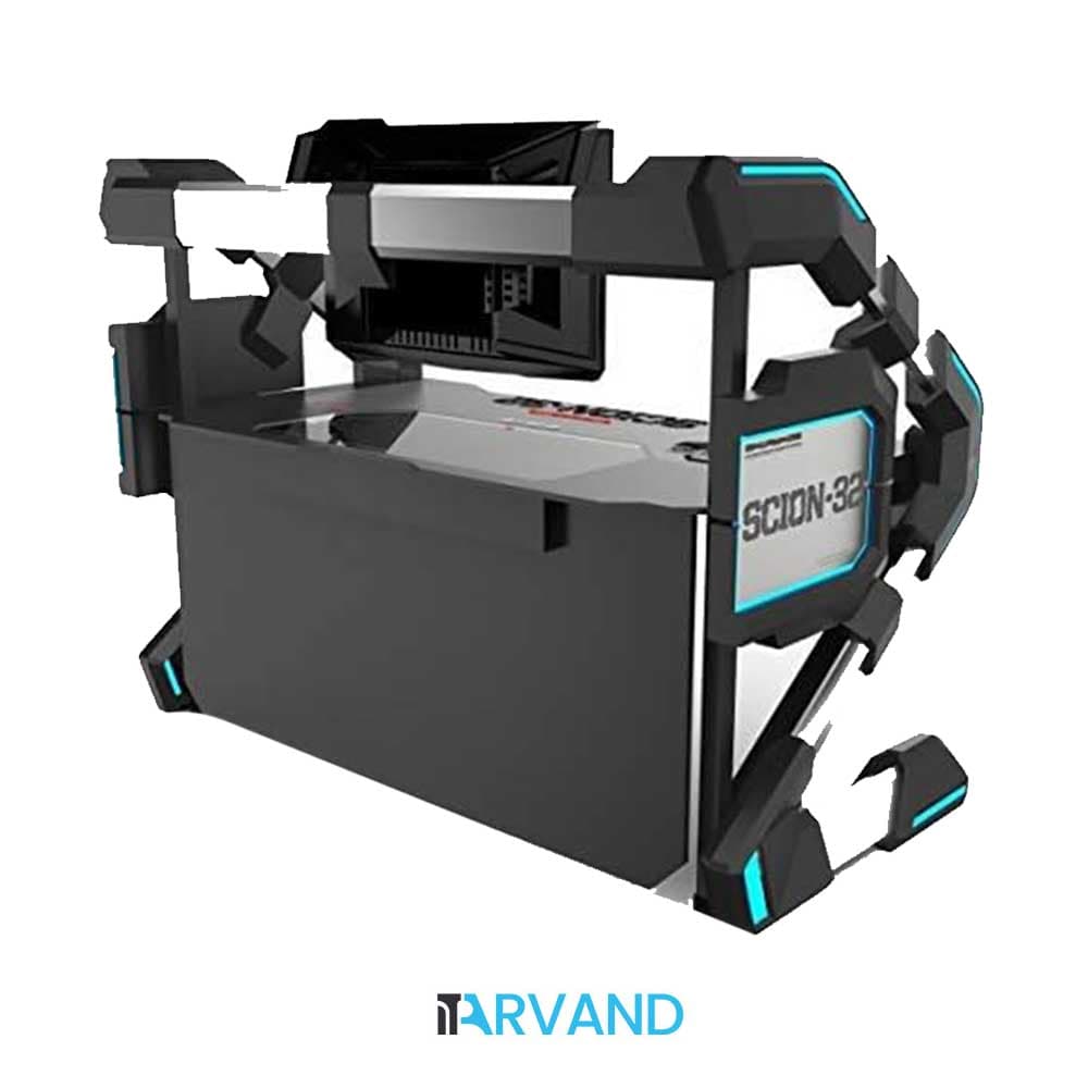 میز گیمینگ با نور پس زمینه LED RGB E-BLUE SCION 2in1 GAMING STATION + Barebone — تصویر ۲