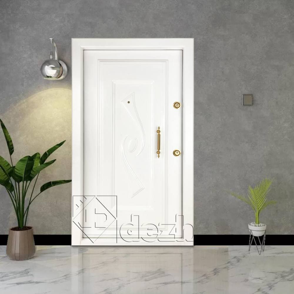 درب ضد سرقت سفید رویه فلز مدل DZ-417