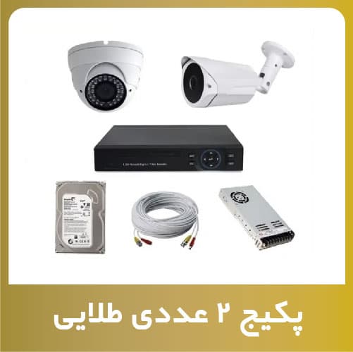 پکیج دوربین مداربسته 2 عددی (طلایی)