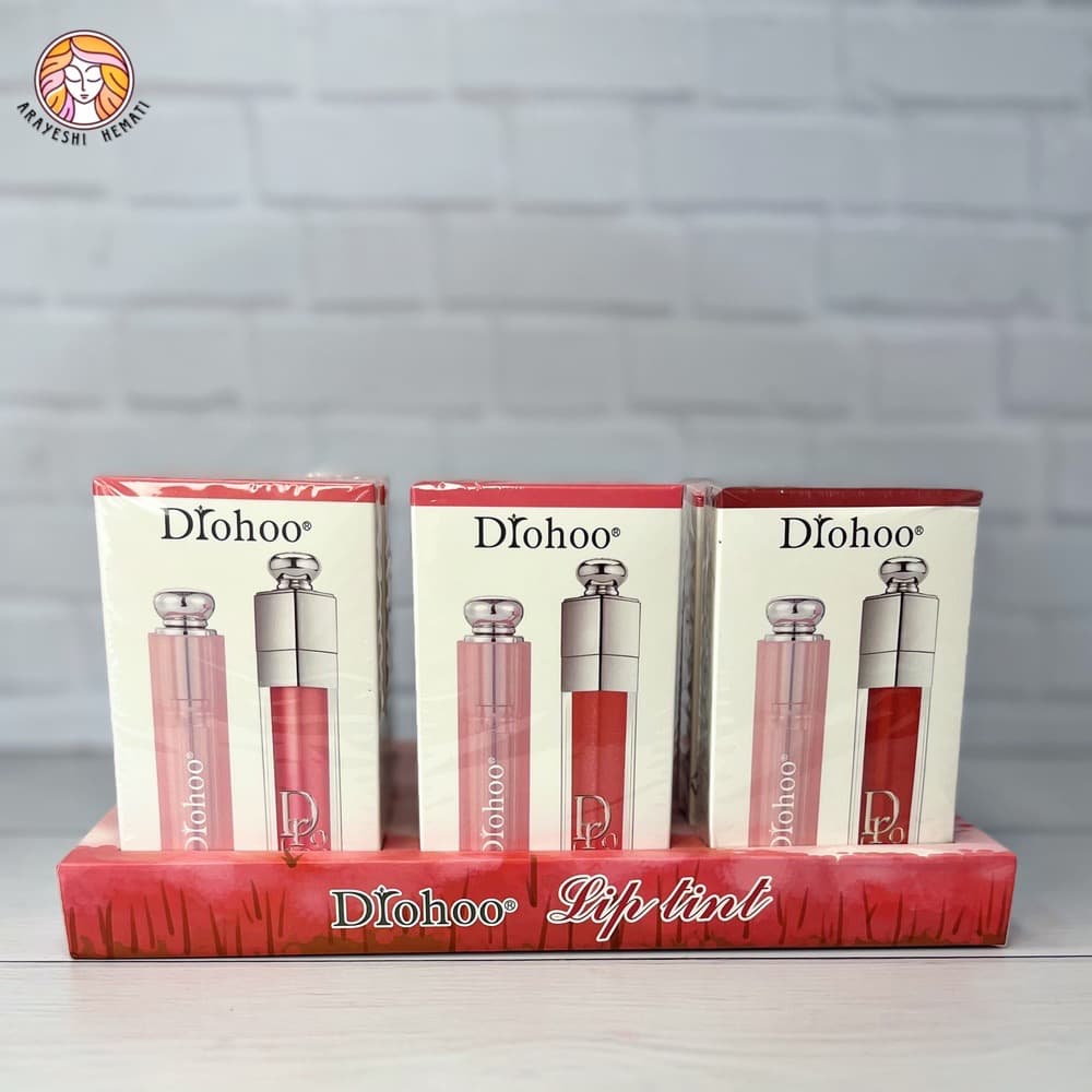 پک دوتایی لیپ گلاس و بالم لب طرح دیور Drohoo — تصویر ۵