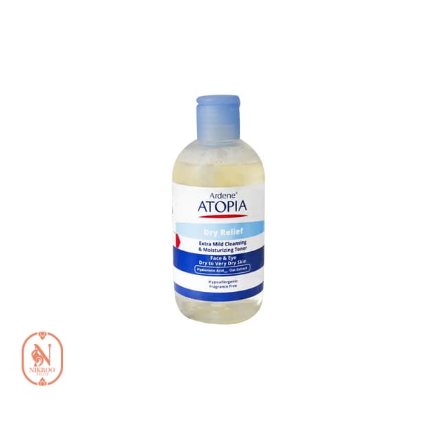 تونیک پاک کننده و مرطوب کننده بسیار ملایم صورت و اطراف چشم آتوپیا آردن 250 گرم — تصویر ۴