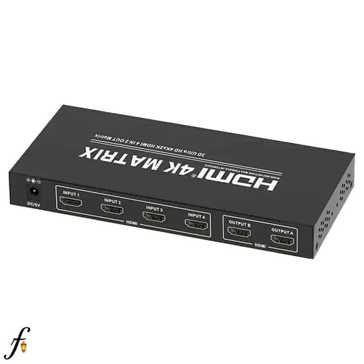 ماتریکس 4 به 2 HDMI تی سی تی با پشتیبانی از Full HD و 4K
