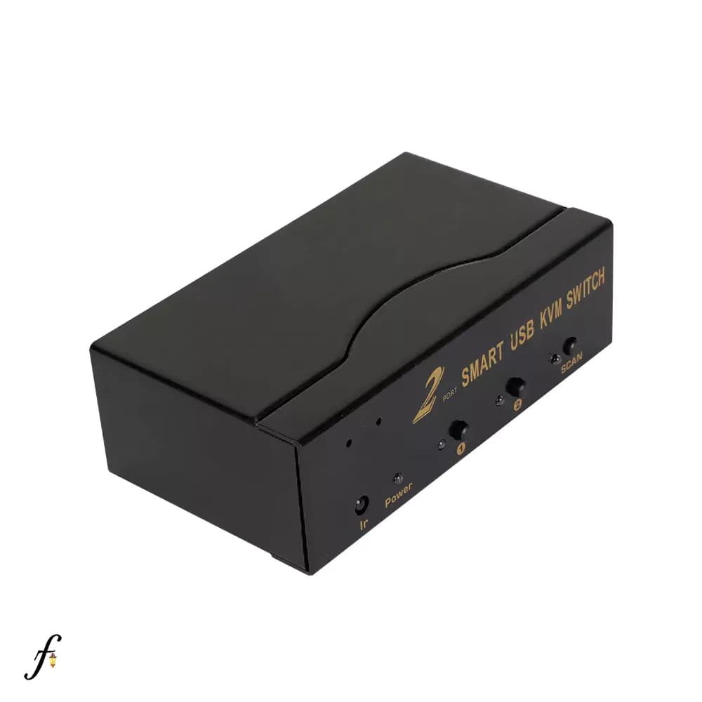 کی وی ام سوئیچ 2 پورت VGA/USB فرانت به همراه کابل